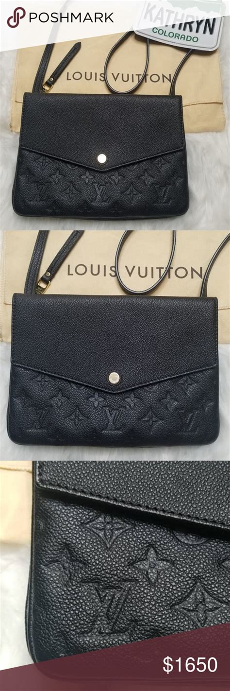 louis vuitton twice twinset empreinte noir|LOUIS VUITTON Empreinte Twice Black 174146 .